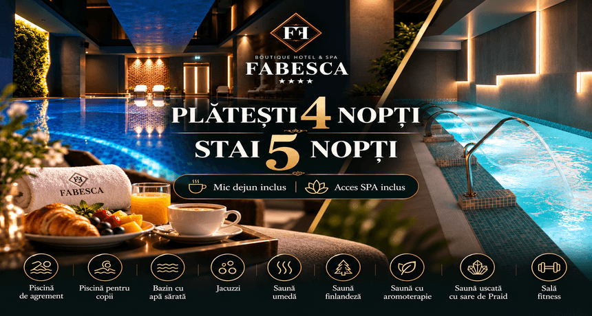 Plătești 4 nopți, stai 5 nopți